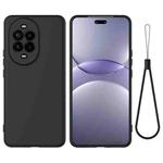 For Huawei nova 14 Pro 5G Solid Color Liquid Silicone Dropproof Full Coverage Phone Case(Black)