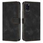 For Samsung Galaxy A31 Dream Triangle Leather Phone Case with Long Lanyard(Black)