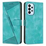 For Samsung Galaxy A32 4G Dream Triangle Leather Phone Case with Long Lanyard(Green)