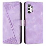 For Samsung Galaxy A32 5G Dream Triangle Leather Phone Case with Long Lanyard(Purple)