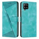 For Samsung Galaxy A42 5G Dream Triangle Leather Phone Case with Long Lanyard(Green)