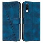 For Samsung Galaxy A50 Dream Triangle Leather Phone Case with Long Lanyard(Blue)