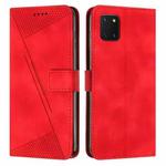 For Samsung Galaxy A81 Dream Triangle Leather Phone Case with Long Lanyard(Red)