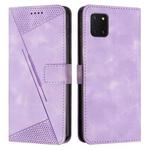 For Samsung Galaxy A81 Dream Triangle Leather Phone Case with Long Lanyard(Purple)