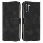 For Samsung Galaxy Note10 Dream Triangle Leather Phone Case with Long Lanyard(Black)