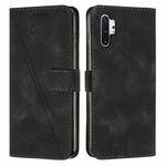 For Samsung Galaxy Note10+ Dream Triangle Leather Phone Case with Long Lanyard(Black)