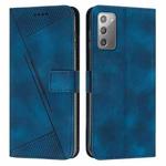 For Samsung Galaxy Note20 Dream Triangle Leather Phone Case with Long Lanyard(Blue)