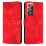 For Samsung Galaxy Note20 Ultra Dream Triangle Leather Phone Case with Long Lanyard(Red)