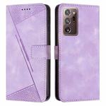 For Samsung Galaxy Note20 Ultra Dream Triangle Leather Phone Case with Long Lanyard(Purple)