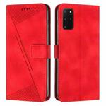 For Samsung Galaxy S20+ Dream Triangle Leather Phone Case with Long Lanyard(Red)