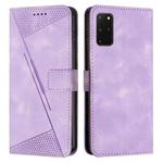 For Samsung Galaxy S20+ Dream Triangle Leather Phone Case with Long Lanyard(Purple)