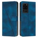 For Samsung Galaxy S20 Ultra Dream Triangle Leather Phone Case with Long Lanyard(Blue)