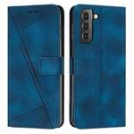 For Samsung Galaxy S22+ 5G Dream Triangle Leather Phone Case with Long Lanyard(Blue)