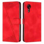 For Samsung Galaxy Xcover 5 Dream Triangle Leather Phone Case with Long Lanyard(Red)