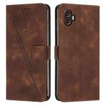 For Samsung Galaxy Xcover 6 Pro / Xcover Pro 2 Dream Triangle Leather Phone Case with Long Lanyard(Brown)