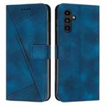 For Samsung Galaxy A05s Dream Triangle Leather Phone Case with Long Lanyard(Blue)