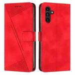For Samsung Galaxy S24+ Dream Triangle Leather Phone Case with Long Lanyard(Red)