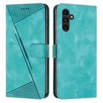 For Samsung Galaxy A55 Dream Triangle Leather Phone Case with Long Lanyard(Green)