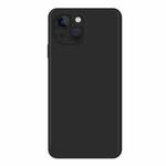 For iPhone 15 Plus Imitation Liquid Silicone Phone Case(Black)