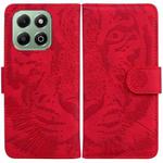 For Honor X6b Tiger Embossing Pattern Flip Leather Phone Case(Red)