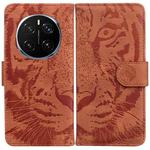 For Honor Magic7 Pro Tiger Embossing Pattern Flip Leather Phone Case(Brown)