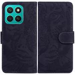 For Honor X8c 4G Tiger Embossing Pattern Flip Leather Phone Case(Black)