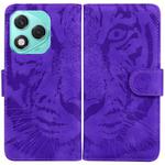For Honor 400 Lite Tiger Embossing Pattern Flip Leather Phone Case(Purple)