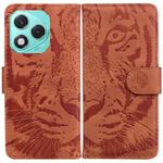 For Honor 400 Lite Tiger Embossing Pattern Flip Leather Phone Case(Brown)