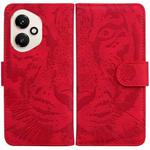 For Honor 400 Global 156.5mm Tiger Embossing Pattern Flip Leather Phone Case(Red)