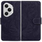 For Honor 400 Pro Global 160.8mm Tiger Embossing Pattern Flip Leather Phone Case(Black)