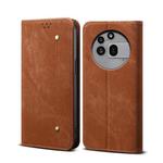For Nothing Phone 3a Pro Denim Texture Casual Style Flip Leather Case(Brown)