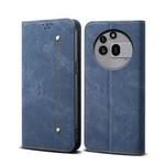 For Nothing Phone 3a Pro Denim Texture Casual Style Flip Leather Case(Blue)