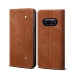 For Nothing Phone 3a Denim Texture Casual Style Flip Leather Case(Brown)