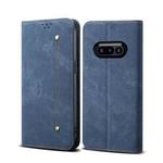 For Nothing Phone 3a Denim Texture Casual Style Flip Leather Case(Blue)