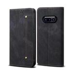 For Nothing Phone 3a Denim Texture Casual Style Flip Leather Case(Black)