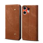 For Nothing CMF Phone 2 Pro Denim Texture Casual Style Flip Leather Case(Brown)