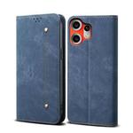 For Nothing CMF Phone 2 Pro Denim Texture Casual Style Flip Leather Case(Blue)