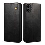 For Nothing CMF Phone 1 Oil Wax Crazy Horse Texture Leather Phone Case(Black)