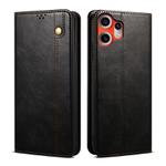 For Nothing CMF Phone 2 Pro Oil Wax Crazy Horse Texture Leather Phone Case(Black)
