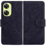 For OnePlus Nord CE 3 Lite/Nord N30 Tiger Embossing Pattern Flip Leather Phone Case(Black)