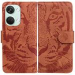 For OnePlus Nord 3 Tiger Embossing Pattern Flip Leather Phone Case(Brown)