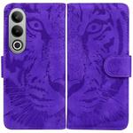 For OnePlus Nord CE4 5G Tiger Embossing Pattern Flip Leather Phone Case(Purple)