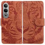 For OnePlus Nord CE4 5G Tiger Embossing Pattern Flip Leather Phone Case(Brown)