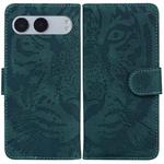 For OnePlus Nord 4 Tiger Embossing Pattern Flip Leather Phone Case(Green)