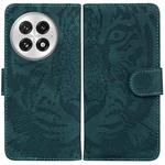 For OnePlus 13 Tiger Embossing Pattern Flip Leather Phone Case(Green)