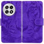 For OnePlus 13 Tiger Embossing Pattern Flip Leather Phone Case(Purple)