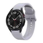 For Samsung Galaxy Watch 6 Solid Color Quick Release Silicone Watch Band(Light Grey)