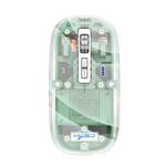 HXSJ T900 Transparent Magnet Three-mode Wireless Gaming Mouse(Bean Green)