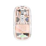 HXSJ T900 Transparent Magnet Three-mode Wireless Gaming Mouse(Pink)
