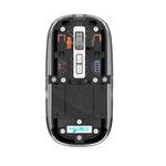 HXSJ T900 Transparent Magnet Three-mode Wireless Gaming Mouse(Black)